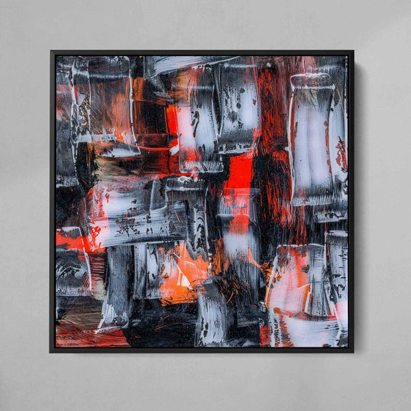 ABSTRACT ESPRESSO XXV - framed artwork on canvas is ready to hang