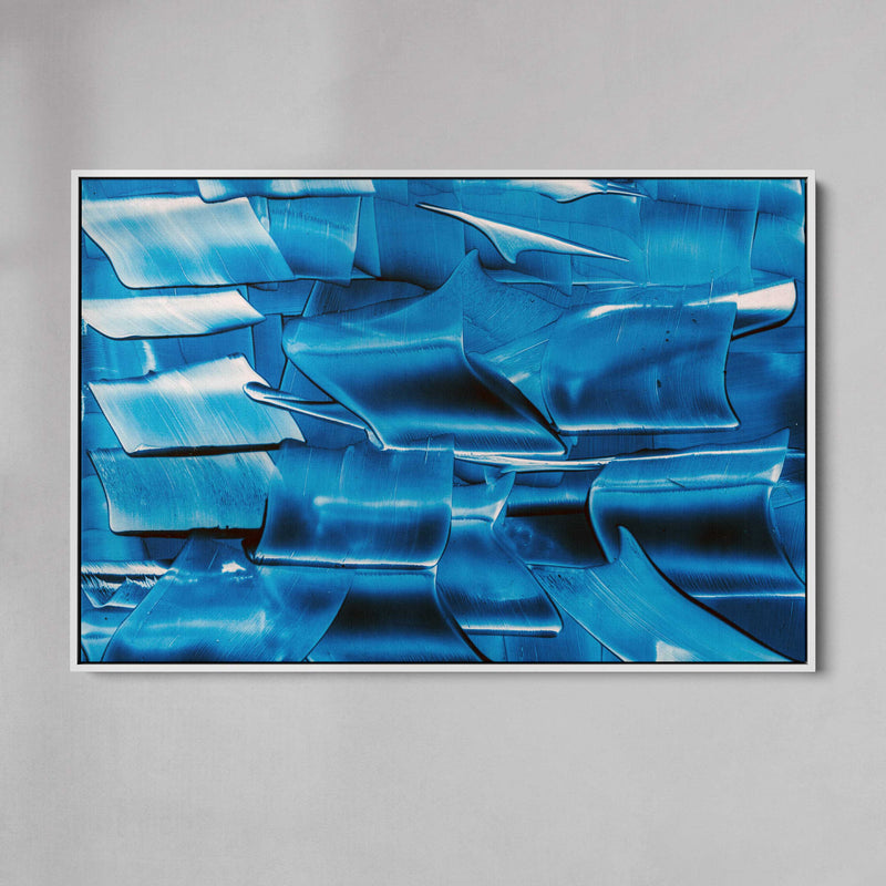 Kind of Blue II - framed artwork on canvas is ready to hang