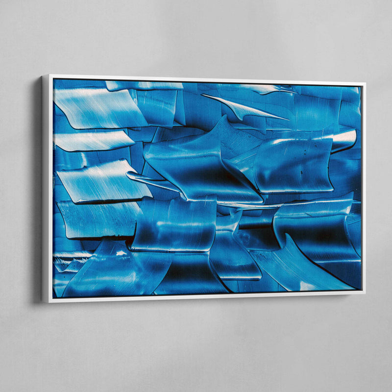 Kind of Blue II - framed artwork on canvas is ready to hang