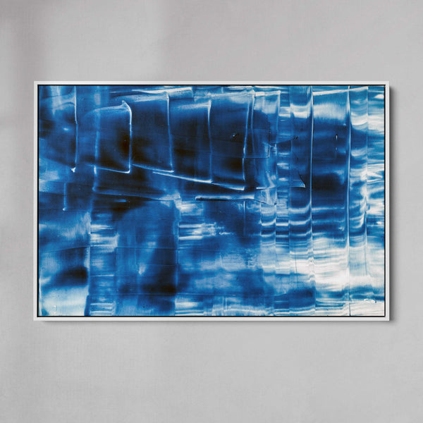 Kind of Blue V - framed artwork on canvas is ready to hang