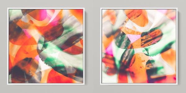 Meta Color I - photo art 150 x 75 cm framed diptych