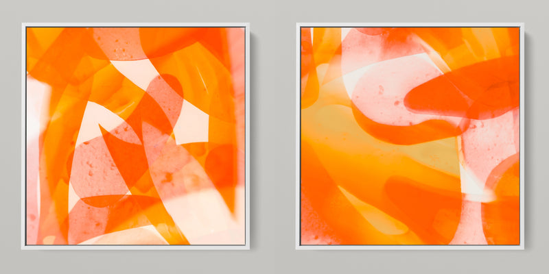 Meta Color V - photo art 150 x 75 cm framed diptych