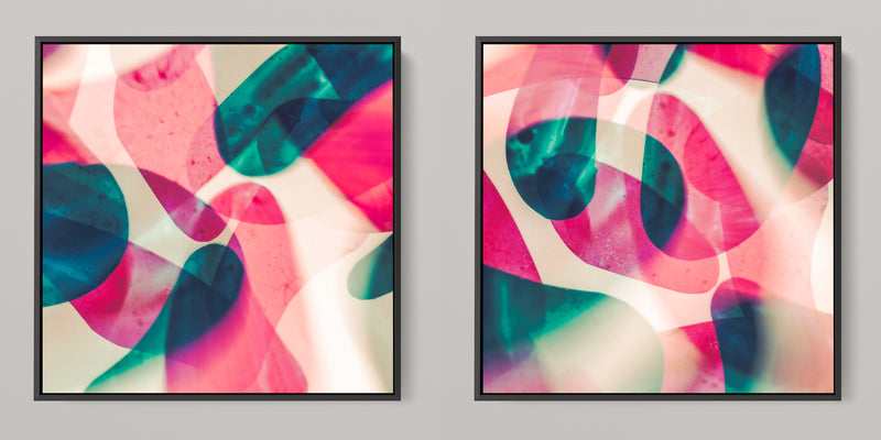 Meta Color IX - photo art 150 x 75 cm framed diptych
