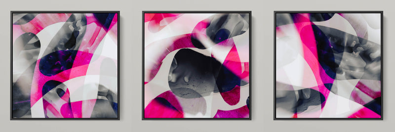 Meta Color XII - photo art 165 x 55 cm framed triptych