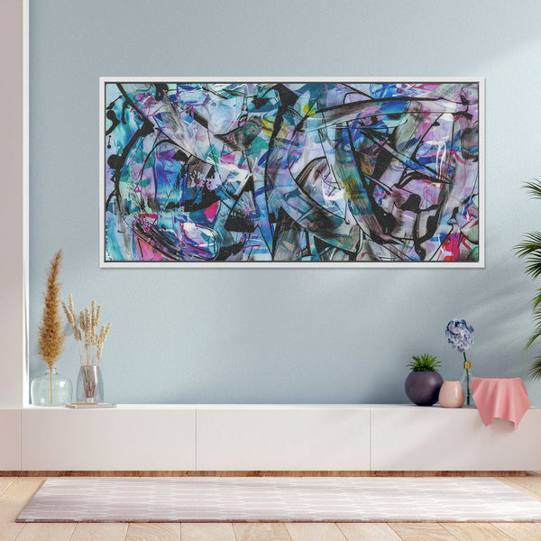 ABSTRACT ESPRESSO XXIII - framed artwork on canvas is ready to hang