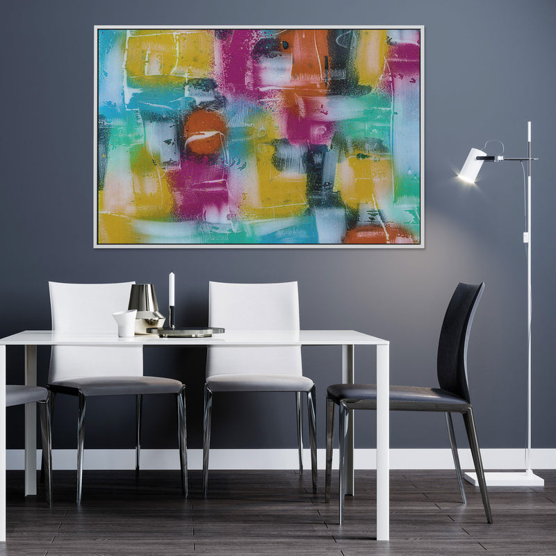 ABSTRACT ESPRESSO XXVIII - framed artwork on canvas is ready to hang