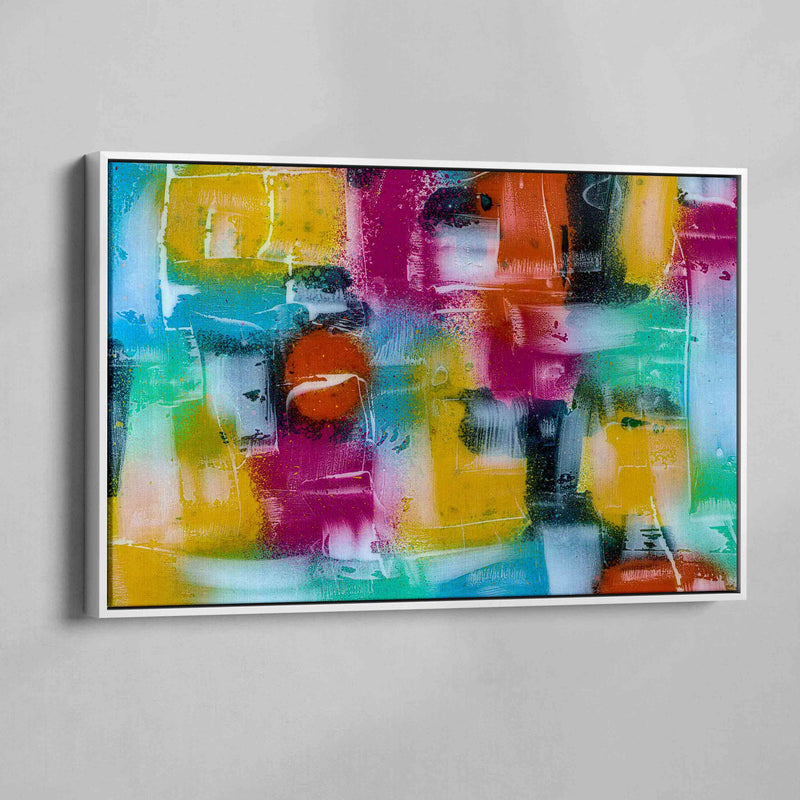 ABSTRACT ESPRESSO XXVIII - framed artwork on canvas is ready to hang