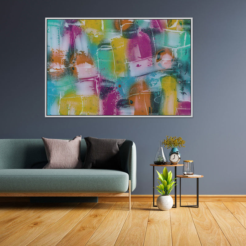 ABSTRACT ESPRESSO XXIX - framed artwork on canvas is ready to hang