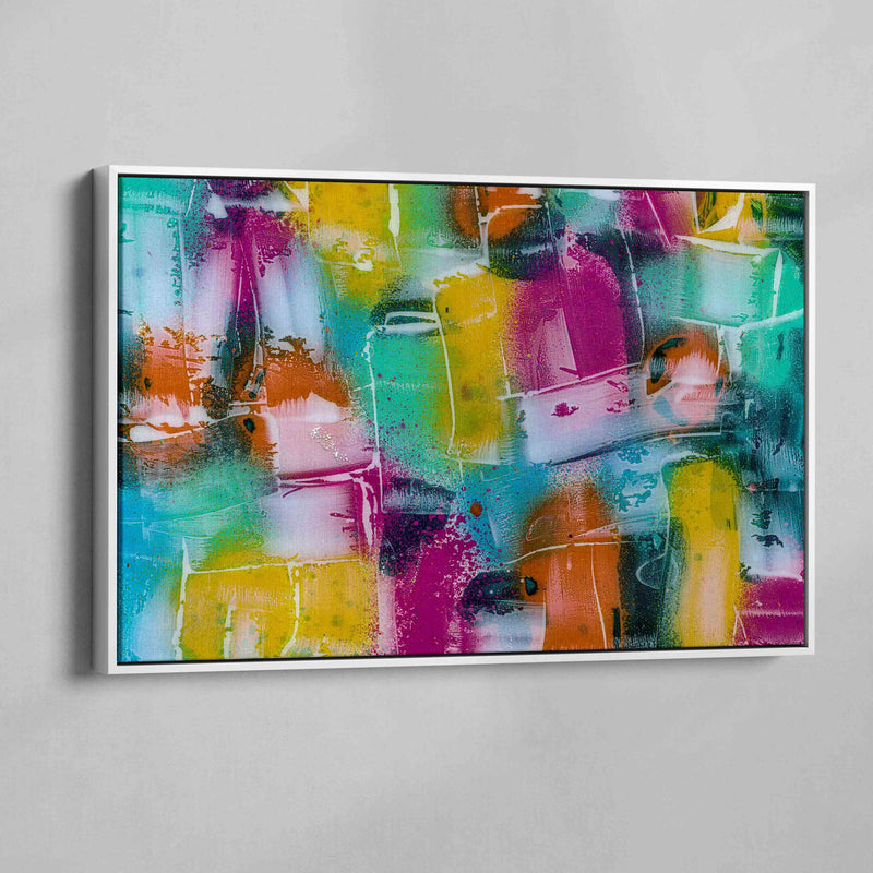 ABSTRACT ESPRESSO XXIX - framed artwork on canvas is ready to hang