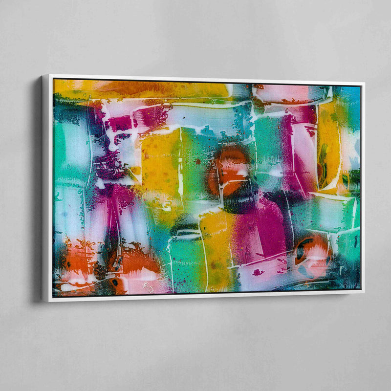 ABSTRACT ESPRESSO XXX - framed artwork on canvas is ready to hang