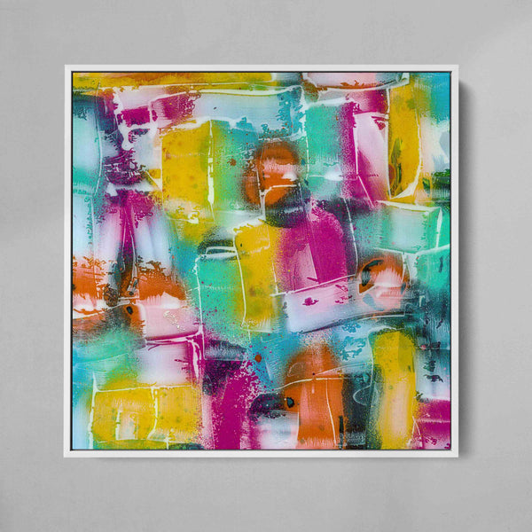ABSTRACT ESPRESSO XXXI - framed artwork on canvas is ready to hang