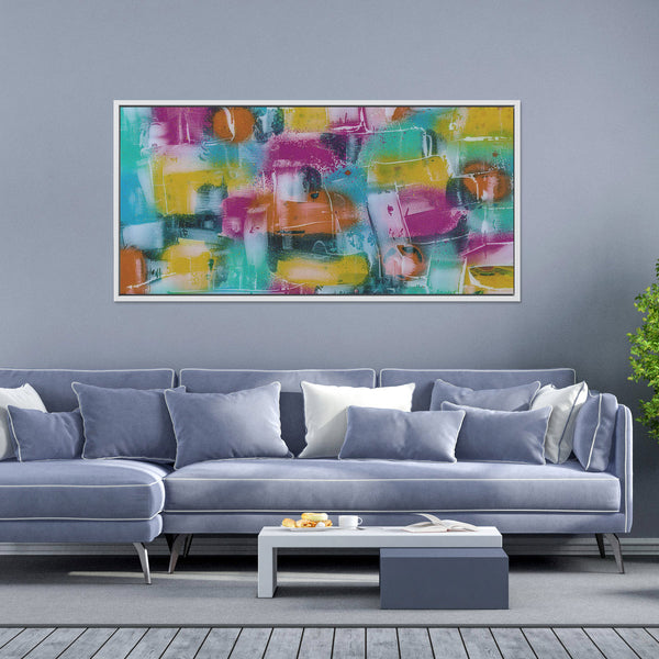 ABSTRACT ESPRESSO XXXII - framed artwork on canvas is ready to hang