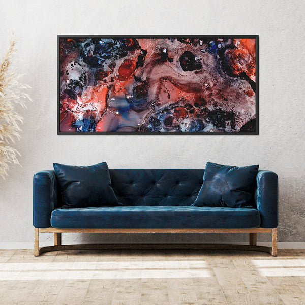 ABSTRACT ESPRESSO XXXVIII - framed artwork on canvas is ready to hang