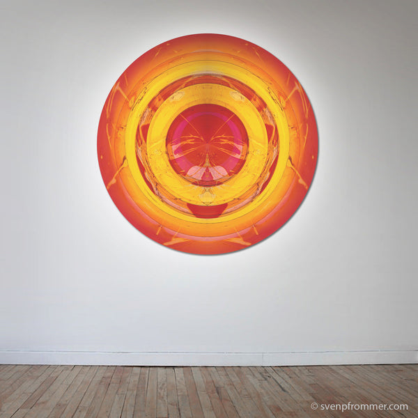 COLOR SPHERE III (Ø 100 cm)  Round artwork is ready to hang