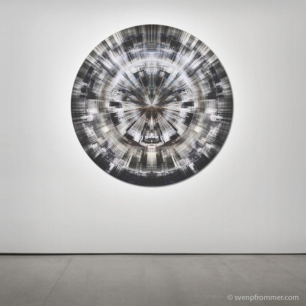 HK FRAGMENTS IV (Ø 100 cm)  Round artwork is ready to hang