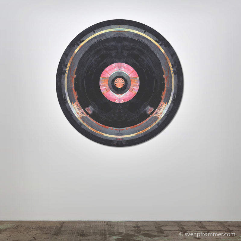 HUMAN SPHERE IX (Ø 100 cm)  Round artwork is ready to hang