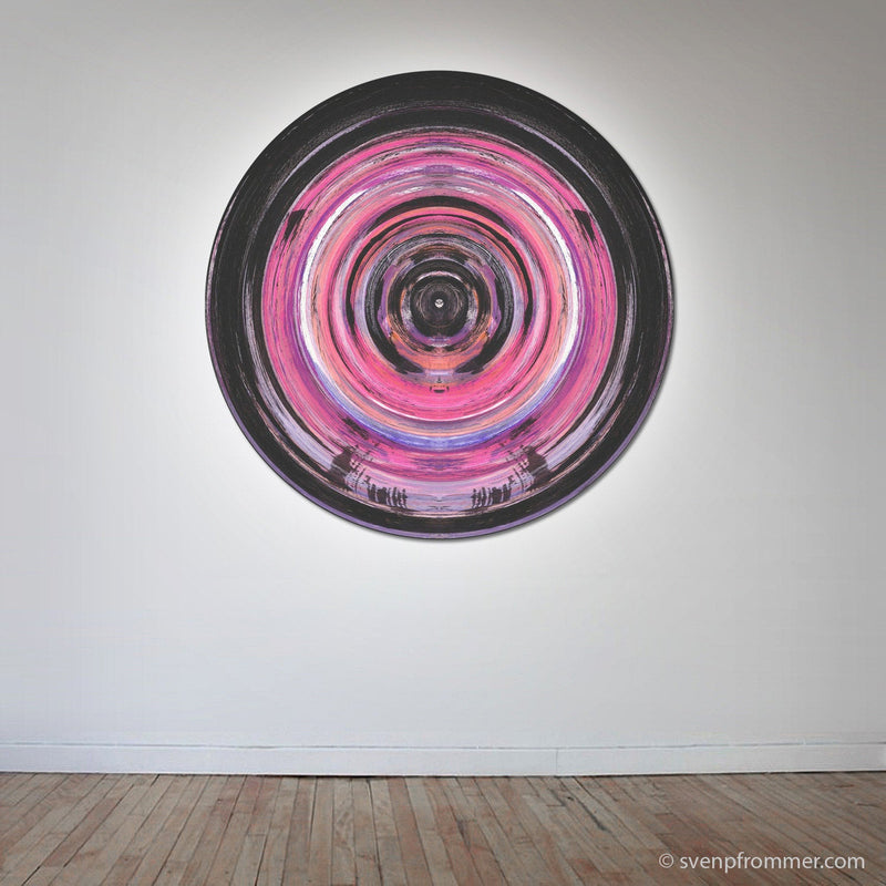 COLOR SPHERE I (Ø 100 cm)  Round artwork is ready to hang