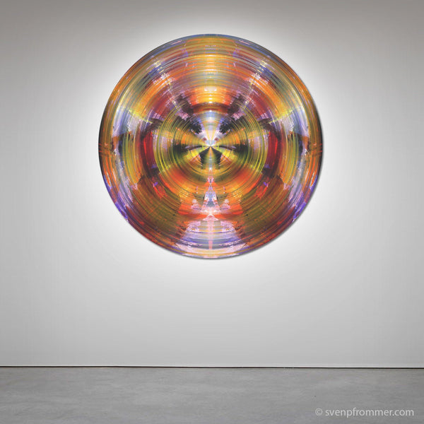 COLOR SPHERE II (Ø 100 cm)  Round artwork is ready to hang