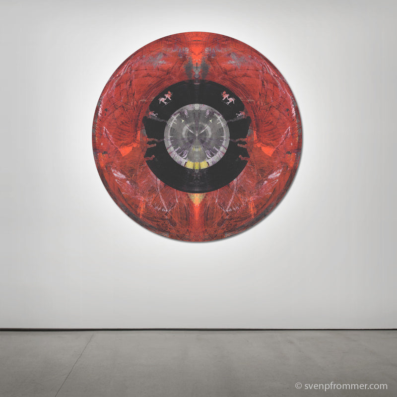 HUMAN SPERE XV (Ø 100 cm)  Round artwork is ready to hang
