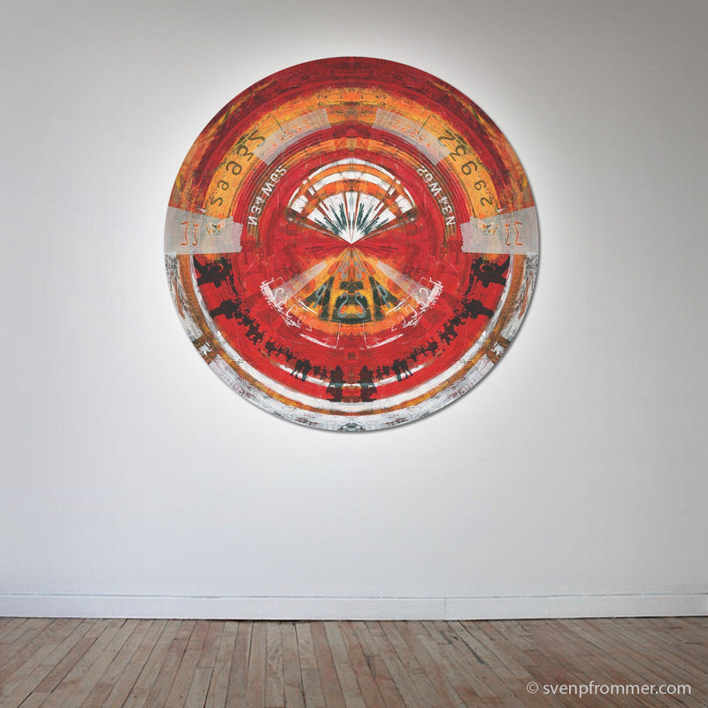 MOVE ON VI Circular (Ø 100 cm)  Round artwork is ready to hang