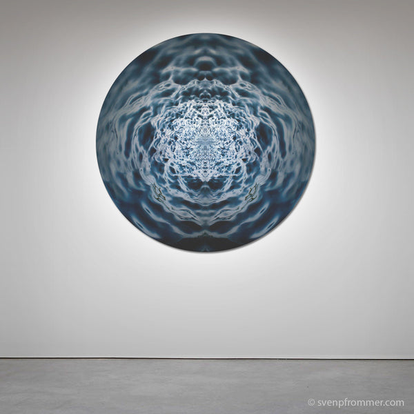 SEAFLOWER I (Ø 100 cm)  Round artwork is ready to hang