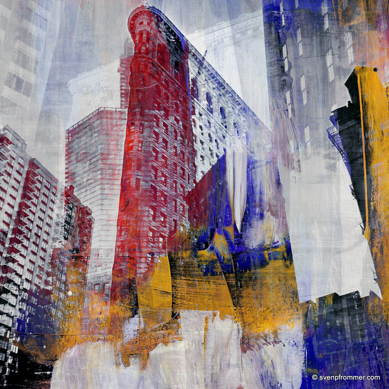NY DOWNTOWN III  100x100cm Artwork is ready to hang
