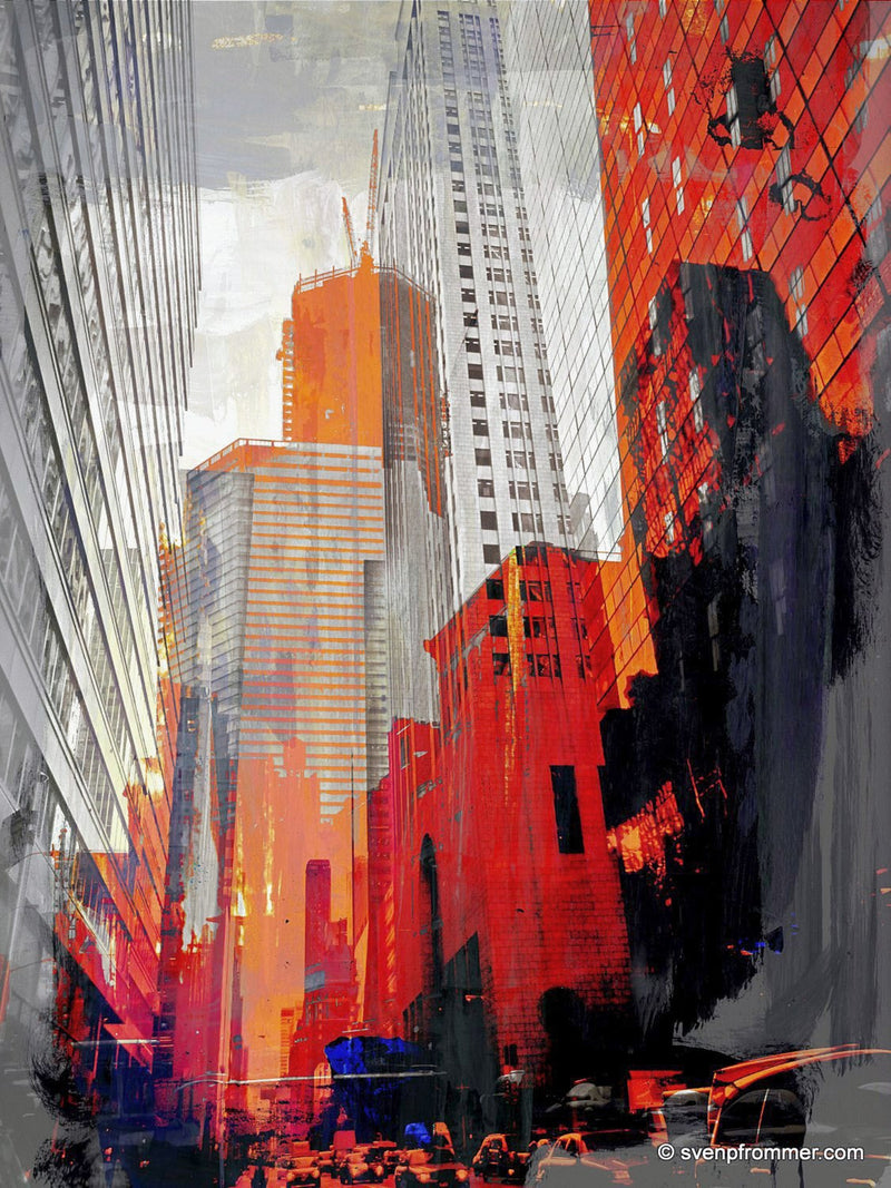 NY DOWNTOWN XIV  120x90cm Artwork is ready to hang: