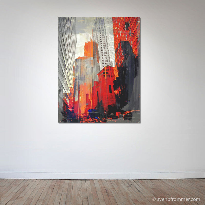 NY DOWNTOWN XIV  120x90cm Artwork is ready to hang: