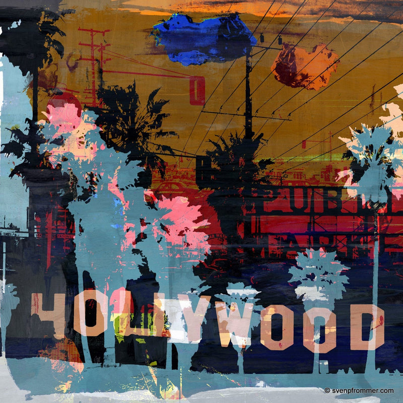 LOS ANGELES XIII  100x100cm Artwork is ready to hang.