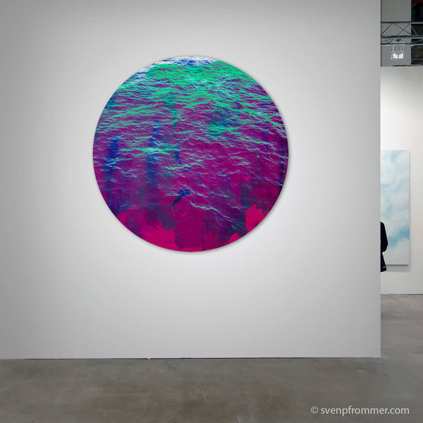 LA MER – Circular XII (Ø 100 cm)  Round artwork is ready to hang