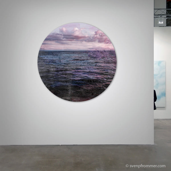 LA MER – Circular IX (Ø 100 cm)  Round artwork is ready to hang