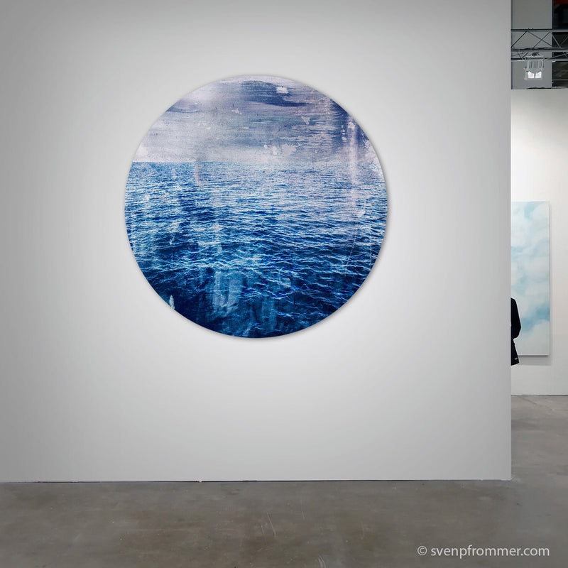LA MER – Circular IV (Ø 100 cm)  Round artwork is ready to hang