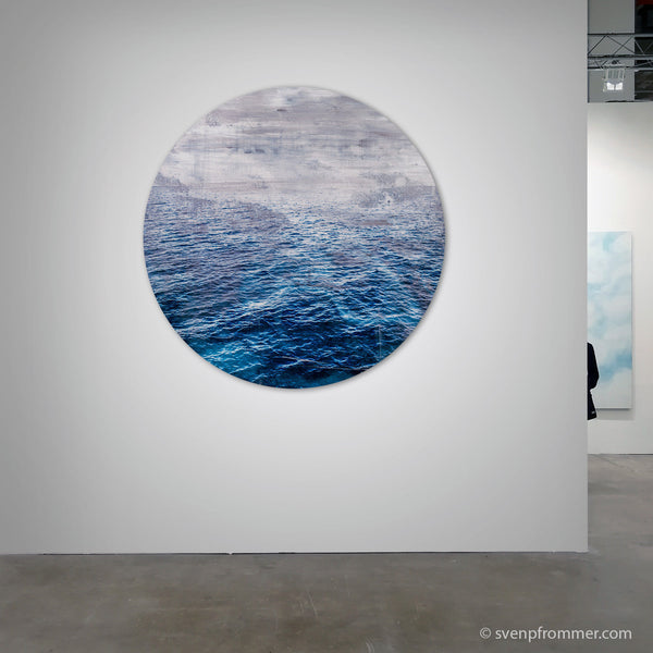 LA MER – Circular II (Ø 100 cm)  Round artwork is ready to hang